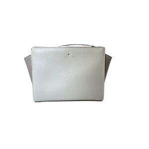 Kate‎ Spade New York Hayden Cross Leather Crossbody Bag White Black Grand Street